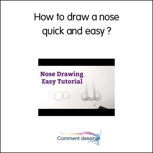 How to draw a nose quick and easy